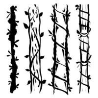 Brush effect rope or wood roots vector