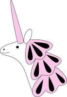 unicornio con hermosa melena vector