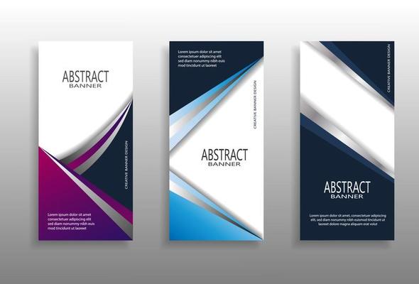 Premium set of vertical banners