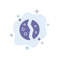 Astronomy Destroyed Galaxy Planet Space Blue Icon on Abstract Cloud Background vector