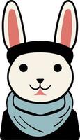 Cute Smiling Bunny Rabbit Cartoon vector
