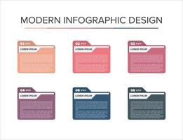presentación de negocios de diseño de conjunto de elementos infográficos modernos vector