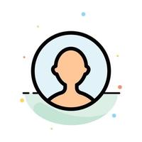 Avatar User Profile Abstract Flat Color Icon Template vector