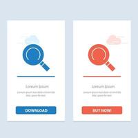 General Magnifier Search  Blue and Red Download and Buy Now web Widget Card Template vector