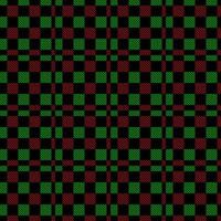 black and green plaid seamless pattern vector