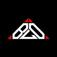 BLO letter logo creative design with vector graphic, BLO simple and modern logo in triangle shape.