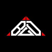 Diseño creativo del logotipo de la letra bgd con gráfico vectorial, logotipo bgd simple y moderno en forma de triángulo. vector