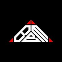 Diseño creativo del logotipo de la letra bbm con gráfico vectorial, logotipo simple y moderno de bbm en forma de triángulo. vector