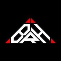 diseño creativo del logotipo de la letra brh con gráfico vectorial, logotipo simple y moderno de brh en forma de triángulo. vector