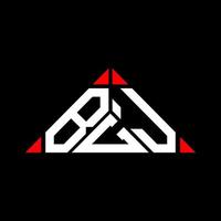 Diseño creativo del logotipo de la letra bgj con gráfico vectorial, logotipo bgj simple y moderno en forma de triángulo. vector