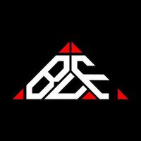 diseño creativo del logotipo de la letra buf con gráfico vectorial, logotipo simple y moderno de buf en forma de triángulo. vector