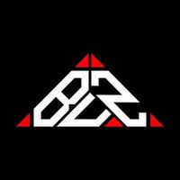 diseño creativo del logotipo de la letra buz con gráfico vectorial, logotipo simple y moderno de buz en forma de triángulo. vector