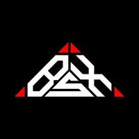 Diseño creativo del logotipo de la letra bsx con gráfico vectorial, logotipo bsx simple y moderno en forma de triángulo. vector