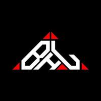 Diseño creativo del logotipo de la letra bhl con gráfico vectorial, logotipo simple y moderno de bhl en forma de triángulo. vector