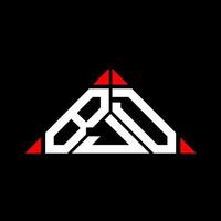 BJD letter logo creative design with vector graphic, BJD simple and modern logo in triangle shape.