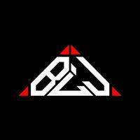 BLJ letter logo creative design with vector graphic, BLJ simple and modern logo in triangle shape.