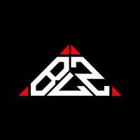 Diseño creativo del logotipo de la letra blz con gráfico vectorial, logotipo simple y moderno de blz en forma de triángulo. vector