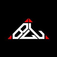 BLL letter logo creative design with vector graphic, BLL simple and modern logo in triangle shape.