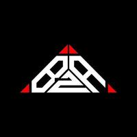 Diseño creativo del logotipo de letra bza con gráfico vectorial, logotipo simple y moderno de bza en forma de triángulo. vector