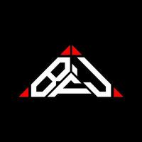 BFJ letter logo creative design with vector graphic, BFJ simple and modern logo in triangle shape.