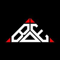 diseño creativo del logotipo de la letra boe con gráfico vectorial, logotipo boe simple y moderno en forma de triángulo. vector