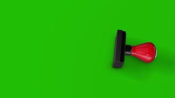 animation de tampons en caoutchouc avec écran vert video
