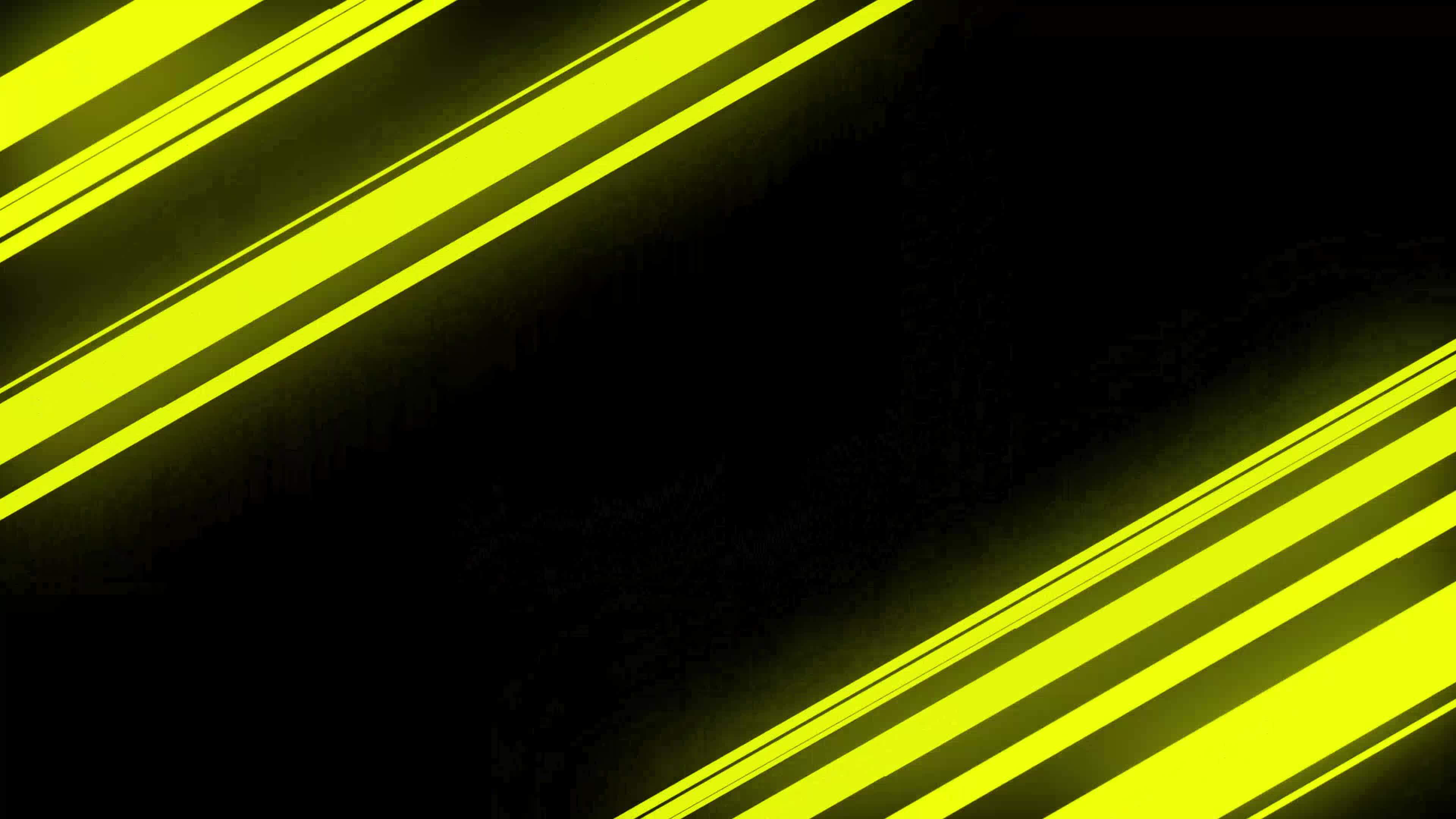 Abstract Yellow Neon Glow Light Speed Animation on black background