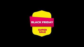 Black Friday sale sign banner for promo video. Sale badge. Special offer discount tags. video