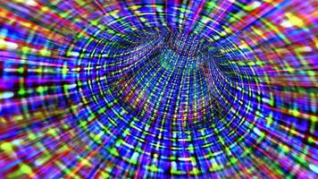 Video-Streaming-Datenabstraktion in einem Tunnel aus digitalen Lichtpixeln - Schleife video