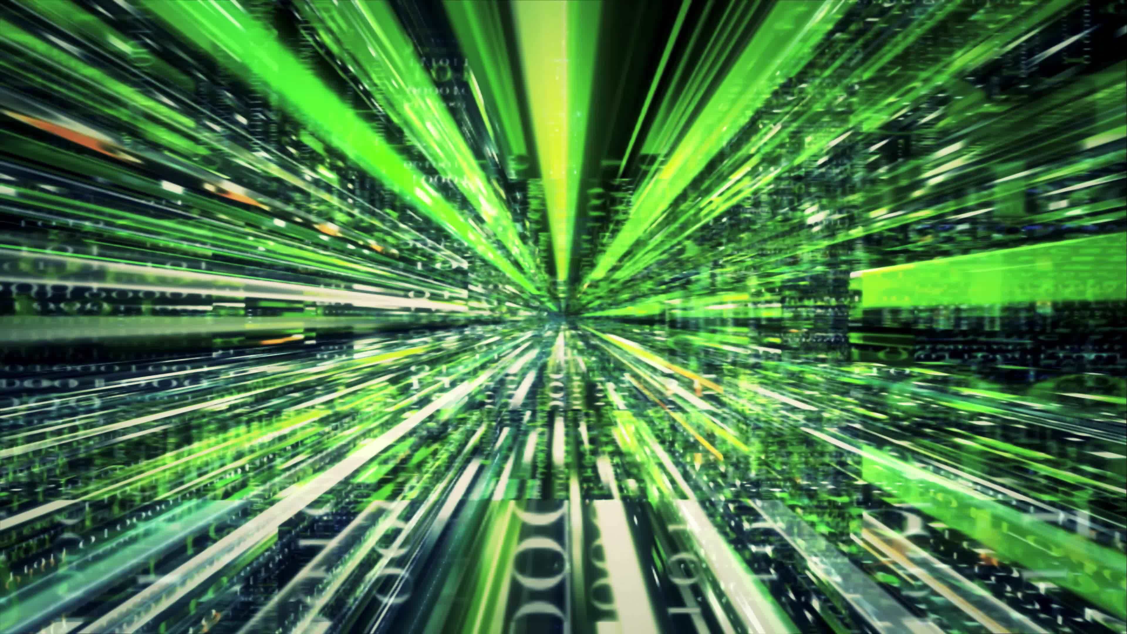Streaming data abstraction with numbers, letters and light effects Loop 13341372 Stock Video