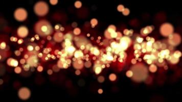 una brillante celebración de luces bokeh rojas - bucle video