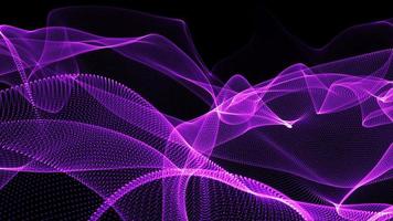 Futuristic waves of purple light undulate and flow - Loop video