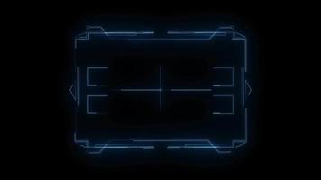 linhas de plexo de tecnologia digital de quadro hud video