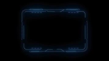 linhas de plexo de tecnologia digital de quadro hud video