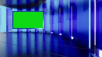 3D Virtual News Studio Green Screen Background video