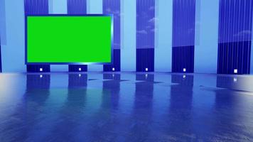 3D Virtual News Studio Green Screen Background video