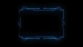 linhas de plexo de tecnologia digital de quadro hud video