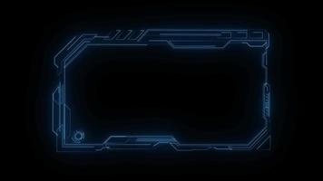 linhas de plexo de tecnologia digital de quadro hud video