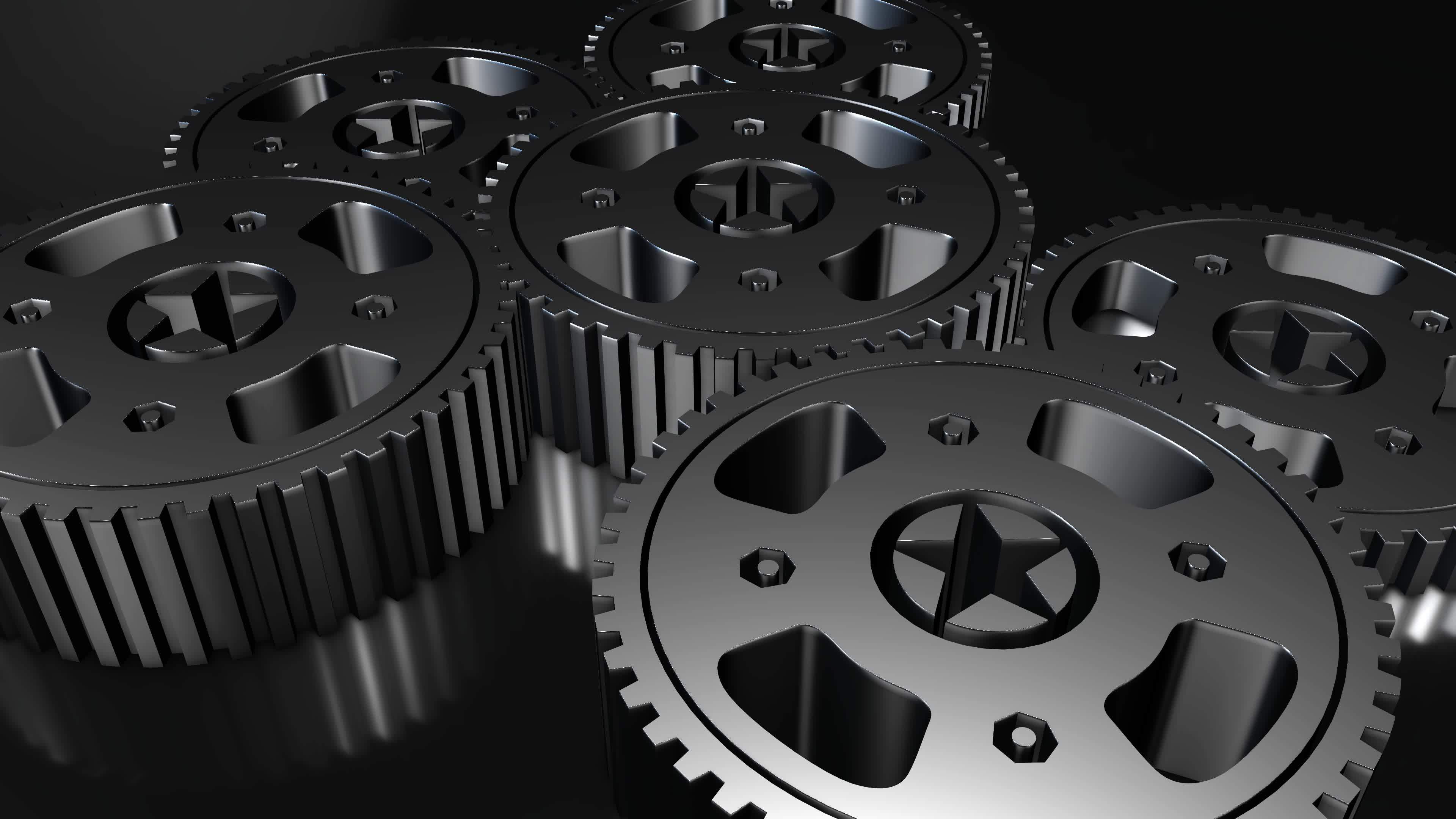 Gears Rotation In Reflective Floor Loop 13341453 Stock Video at Vecteezy