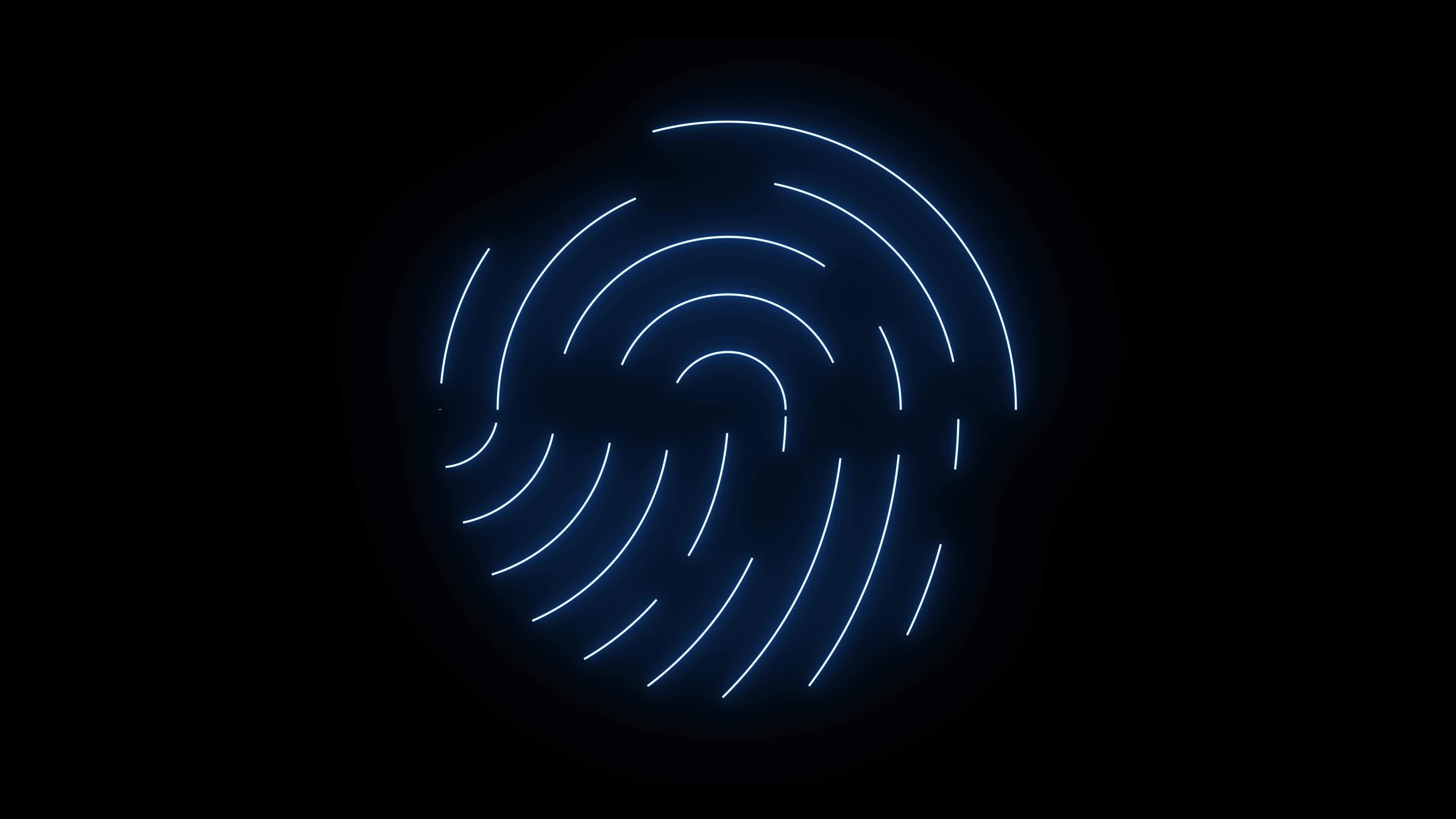 Fingerprint, printed circuit, releasing binary codes, microchip concept