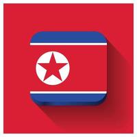 vector de diseño de bandera de corea del norte