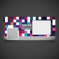 Abstract background social media cover desgin vector