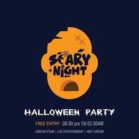 Halloween party invitation design card vector