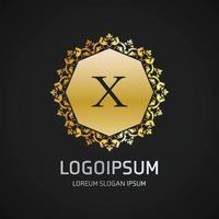 Alphabetic logo design with elegent design and typography vector