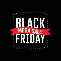 Black Friday sale card design vector