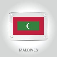 Maldives flag design vector