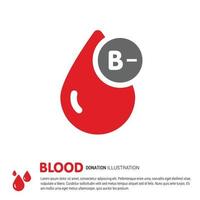 diseño tipográfico de donación de sangre con vector de estilo creativo