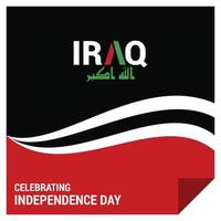 Iraq Independence day design vector