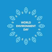 World Environment day card with light background and typography vector