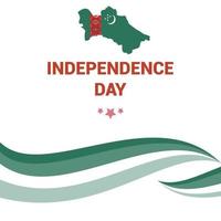 vector de tarjeta de diseño del día de la independencia de turkmenistán